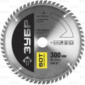 255 х 30 мм 60Т, диск пильный по дереву, чистый рез, ЗУБР 36852-255-30-60