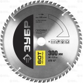 300 х 30 мм 60Т, диск пильный по дереву, чистый рез, ЗУБР 36852-300-30-60