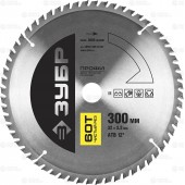 300 х 32 мм 60Т, диск пильный по дереву, чистый рез, ЗУБР 36852-300-32-60