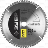 305 х 30 мм 60Т, диск пильный по дереву, чистый рез, ЗУБР 36852-305-30-60