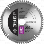 200 х 30 мм 60Т, диск пильный по алюминию, мультирез, ЗУБР 36853-200-30-60