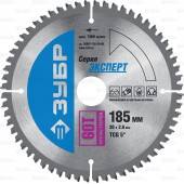 185 x 30 мм 60Т, диск пильный по алюминию, мультирез, ЗУБР 36907-185-30-60