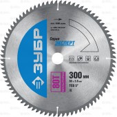 300 x 30 мм 80Т, диск пильный по алюминию, мультирез, ЗУБР 36907-300-30-80