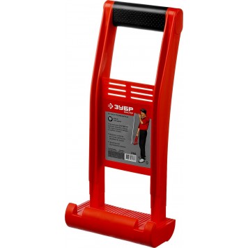 37553 | Ручка-переноска для гипсокартона и стекла, для 1 человека, пластиковый корпус, с прорезиненой рукояткой, для панелей до 35мм, ЗУБР МАСТЕР-3