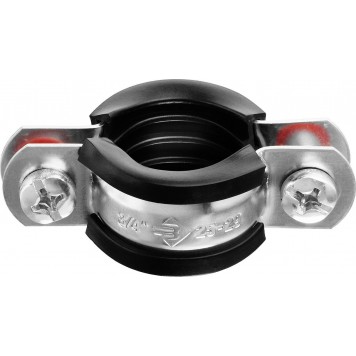 37850-25-29 | Хомут трубный с гайкой, 3/4", 9шт, оцинкованный, ЗУБР МАСТЕР-1