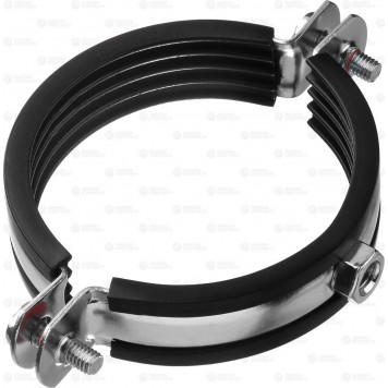 37850-75-80 | Хомут трубный с гайкой, 2 1/2", 6шт, оцинкованный, ЗУБР МАСТЕР-0