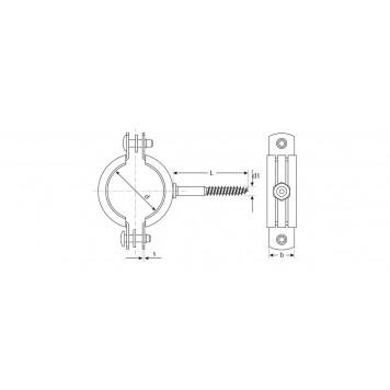 37854-48-53-1 | Хомут трубный оцинкованный, 1 1/2", 1шт, оцинкованный, ЗУБР ЭКСПЕРТ-1