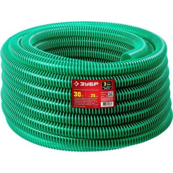 40325-25-30 | Шланг напорно-всасывающий со спиралью ПВХ, 3 атм, 25мм х 30м, ЗУБР-2