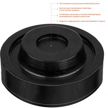 43007-37 | Опора резиновая для домкрата РГ-37, D65 / d37 / H27 мм, ЗУБР ПРОФЕССИОНАЛ-1