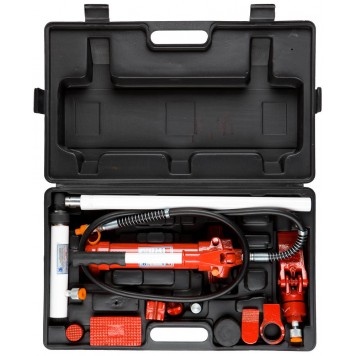 43035-4 | Набор гидравлический, портативный для правки кузова, в пластиковом кейсе, 4т, 62МПа, ЗУБР ЭКСПЕРТ-1