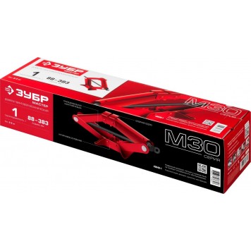 43040-1 | Домкрат М3 винтовой, механический, тип "ромб", 1т, 88-383мм, ЗУБР МАСТЕР-1