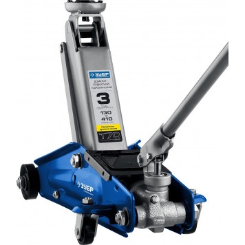 43052-3 | Домкрат гидравлический подкатной, 3т, 130-410мм, ЗУБР ПРОФЕССИОНАЛ-1