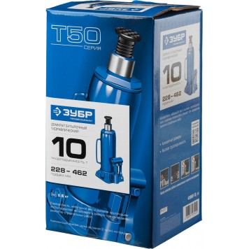 43060-10 | Домкрат гидравлический бутылочный, 10т, 230-460мм, ЗУБР ПРОФЕССИОНАЛ-9