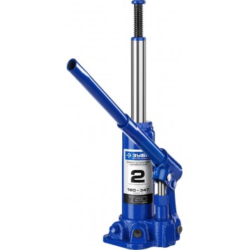 43060-2-K | Домкрат гидравлический бутылочный в пластмассовом кейсе, 2т, 181-345мм, ЗУБР ПРОФЕССИОНАЛ-1