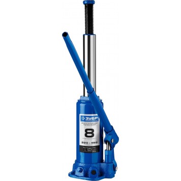 43060-8 | Домкрат гидравлический бутылочный, 8т, 230-457мм, ЗУБР ПРОФЕССИОНАЛ-1