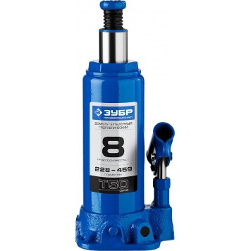 43060-8 | Домкрат гидравлический бутылочный, 8т, 230-457мм, ЗУБР ПРОФЕССИОНАЛ-2