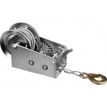 43113-0.9 | Лебедка ручная барабанная тяговая, тросовая, 0.9 т, 10 м, ЗУБР ПРОФЕССИОНАЛ-1