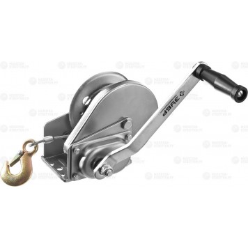 43117-0.5 | Лебедка ручная барабанная подъемная, тросовая, 0,5т, 8м, ЗУБР ПРОФЕССИОНАЛ-0