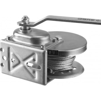 43117-0.5 | Лебедка ручная барабанная подъемная, тросовая, 0,5т, 8м, ЗУБР ПРОФЕССИОНАЛ-2