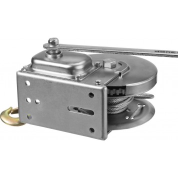 43117-0.9 | Лебедка ручная барабанная подъемная, тросовая, 0,9т, 8м, ЗУБР ПРОФЕССИОНАЛ-2