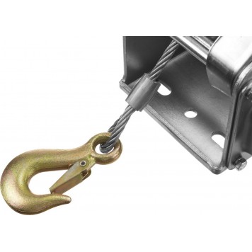 43117-1.3 | Лебедка ручная барабанная подъемная, тросовая, 1.3т, 8м, ЗУБР ПРОФЕССИОНАЛ-2