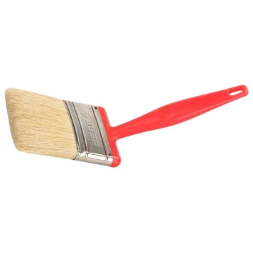 4-01050-063 | Кисть плоская с быстросъемной головой, натуральная щетина, пластмассовая ручка, 63мм, ЗУБР ЭКСПЕРТ-1