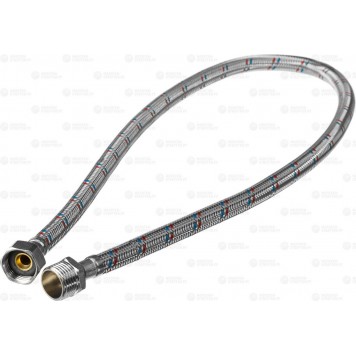 51005-G/S-080 | Подводка гибкая для воды, оплетка из нержавеющей стали, г/ш 1/2" - 0,8м, ЗУБР ЭКСПЕРТ-0