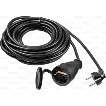 55020-10 | Удлинитель-шнур, 10 м, 3500 Вт, 1 гнездо, IP44, ПВС 3х1,5 мм2, ЗУБР ПРОФЕССИОНАЛ-0