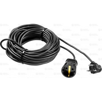 55022-20 | Удлинитель-шнур, 20 м, 2500 Вт, 1 гнездо, ПВС 3х0,75 мм2, ЗУБР МАСТЕР-0