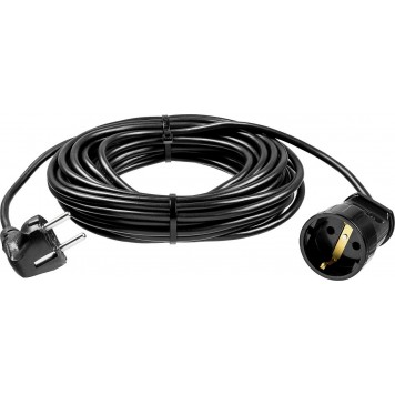 55022-20 | Удлинитель-шнур, 20 м, 2500 Вт, 1 гнездо, ПВС 3х0,75 мм2, ЗУБР МАСТЕР-1