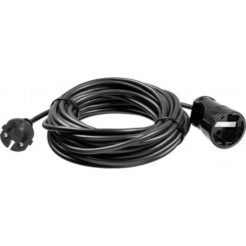 55023-10 | Удлинитель-шнур, 10 м, 2200 Вт, 1 гнездо, ПВС 2х0,75 мм2, ЗУБР МАСТЕР-1