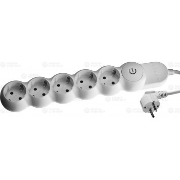 55059-1.5 | Удлинитель электрический, ПВС сечение 1кв мм, выкл, заземл, защитная шторка, 5 гнезд, макс мощн 3500Вт, 1,5м, ЗУБР МАСТЕР-0