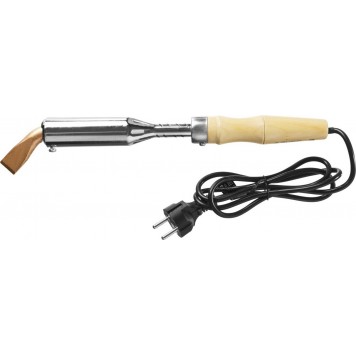 55303-200 | Паяльник, с выключателем, деревянной рукояткой и долговечным жалом, 200Вт, клин, ЗУБР МАСТЕР-1