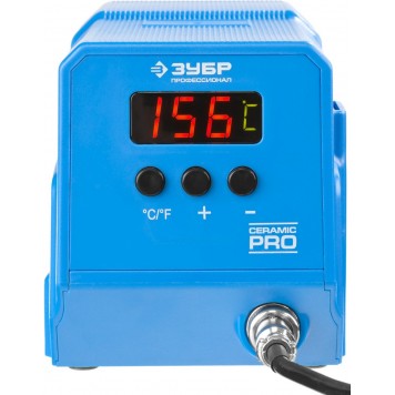 55336 | Паяльная станция низкотемпературная цифровая с ЖК дисплеем, керамический нагреватель, диапазон 50-480°C, 60Вт, ЗУБР ПРОФЕССИОНАЛ-5