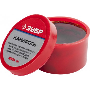 55470-020 | Канифоль для паяльных работ, пластиковая банка, 20г, ЗУБР-1