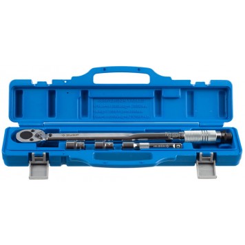 64094-H4 | Ключ динамометрический, 1/2", 42 - 210 Нм, с торцовыми головками 17, 19 мм и удлинителем 125мм, ЗУБР ЭКСПЕРТ-1