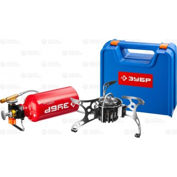 68202 | Горелка туристическая мультитопливная, бензин или газ, в кейсе, ЗУБР ЭКСПЕРТ-0