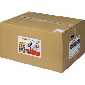 БС-120-600 | Бетономешалка (бетоносмеситель), чугунный венец, 120 л, 600Вт, ЗУБР МАСТЕР-16