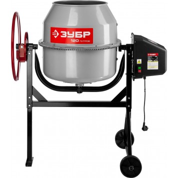 БС-120-600 | Бетономешалка (бетоносмеситель), чугунный венец, 120 л, 600Вт, ЗУБР МАСТЕР-7