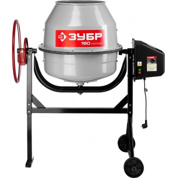 БС-160-600 | Бетономешалка (бетоносмеситель), чугунный венец, 160 л, 600Вт, ЗУБР МАСТЕР-7