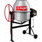 Бетономешалка (бетоносмеситель), чугунный венец, 180л, 850Вт, ЗУБР БС-180-850