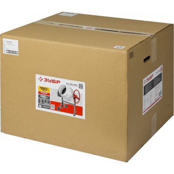 БС-180-850 | Бетономешалка (бетоносмеситель), чугунный венец, 180л, 850Вт, ЗУБР МАСТЕР-16