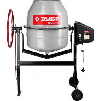 БС-180-850 | Бетономешалка (бетоносмеситель), чугунный венец, 180л, 850Вт, ЗУБР МАСТЕР-7