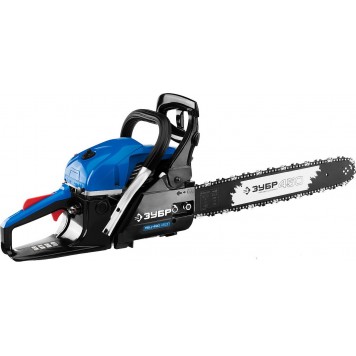 ПБЦ-490 45ДП | Пила цепная бензиновая, хромир. цилиндр, праймер, декомпрессионный клапан, 49 см3 (2,2 кВт), шина 45 см, 12500 об/мин, ЗУБР ПРОФЕССИОНАЛ-3