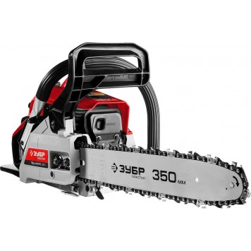 ПБЦ-М370 35П | Пила цепная бензиновая, хромир. цилиндр, праймер, 37 см3 (1,2 кВт), шина 35 см, 11500 об/мин, ЗУБР МАСТЕР-5
