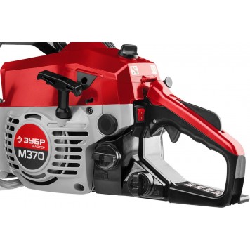 ПБЦ-М370 35П | Пила цепная бензиновая, хромир. цилиндр, праймер, 37 см3 (1,2 кВт), шина 35 см, 11500 об/мин, ЗУБР МАСТЕР-7