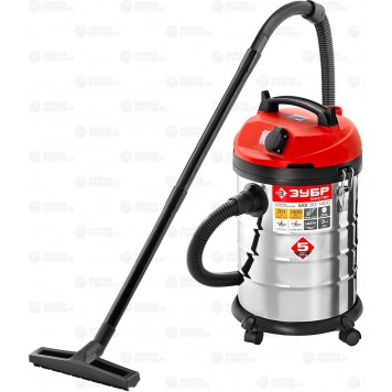ПУ-30-1400 М3 | Пылесос строительный, модель М3-30, 30 л, 1400 Вт, сухая и влажная уборка, корпус из нержавеющей стали, розетка до 2000Вт, ЗУБР МАСТЕР-0