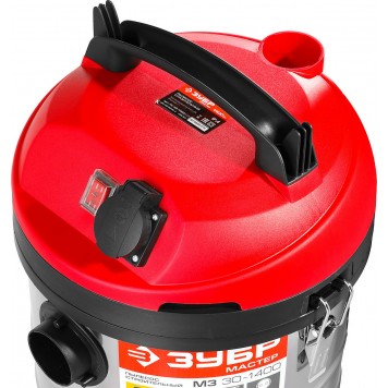 ПУ-30-1400 М3 | Пылесос строительный, модель М3-30, 30 л, 1400 Вт, сухая и влажная уборка, корпус из нержавеющей стали, розетка до 2000Вт, ЗУБР МАСТЕР-5