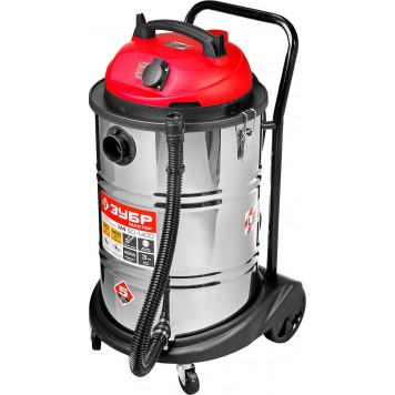 ПУ-60-1400 М4 | Пылесос строительный, модель М4-60, 60 л, 1400 Вт, сухая и влажная уборка, корпус из нержав. стали, розетка до 2000 Вт, ЗУБР МАСТЕР-2