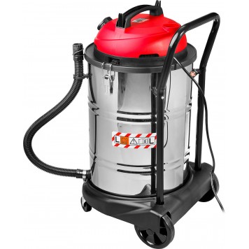 ПУ-60-1400 М4 | Пылесос строительный, модель М4-60, 60 л, 1400 Вт, сухая и влажная уборка, корпус из нержав. стали, розетка до 2000 Вт, ЗУБР МАСТЕР-3